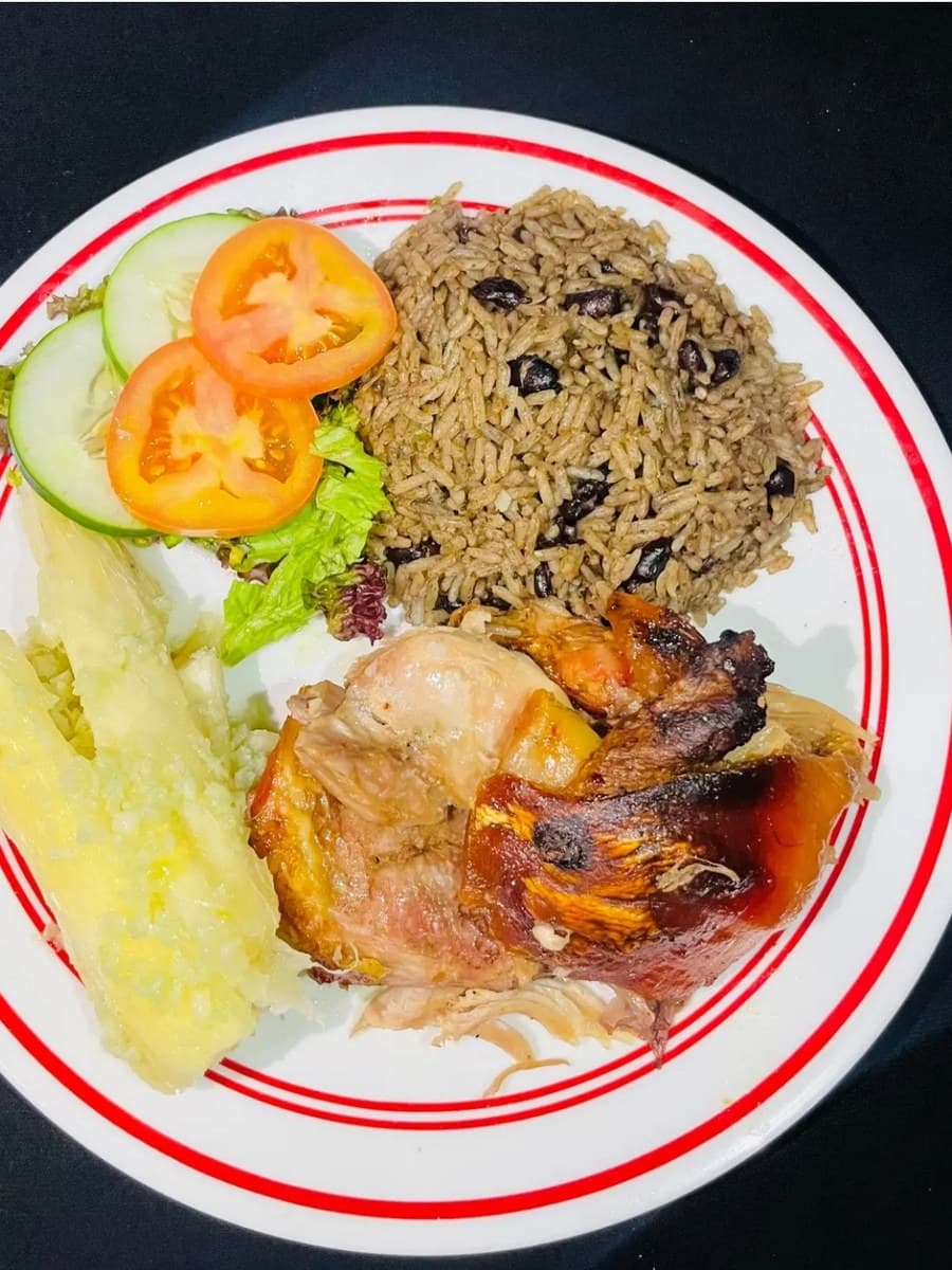 Cuban roast pork plate sold by Santa Perla