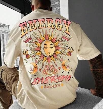 Cream Energy Graphic T-Shirt sold by Mi Pequeño Closet - Tiendita D'Sofi
