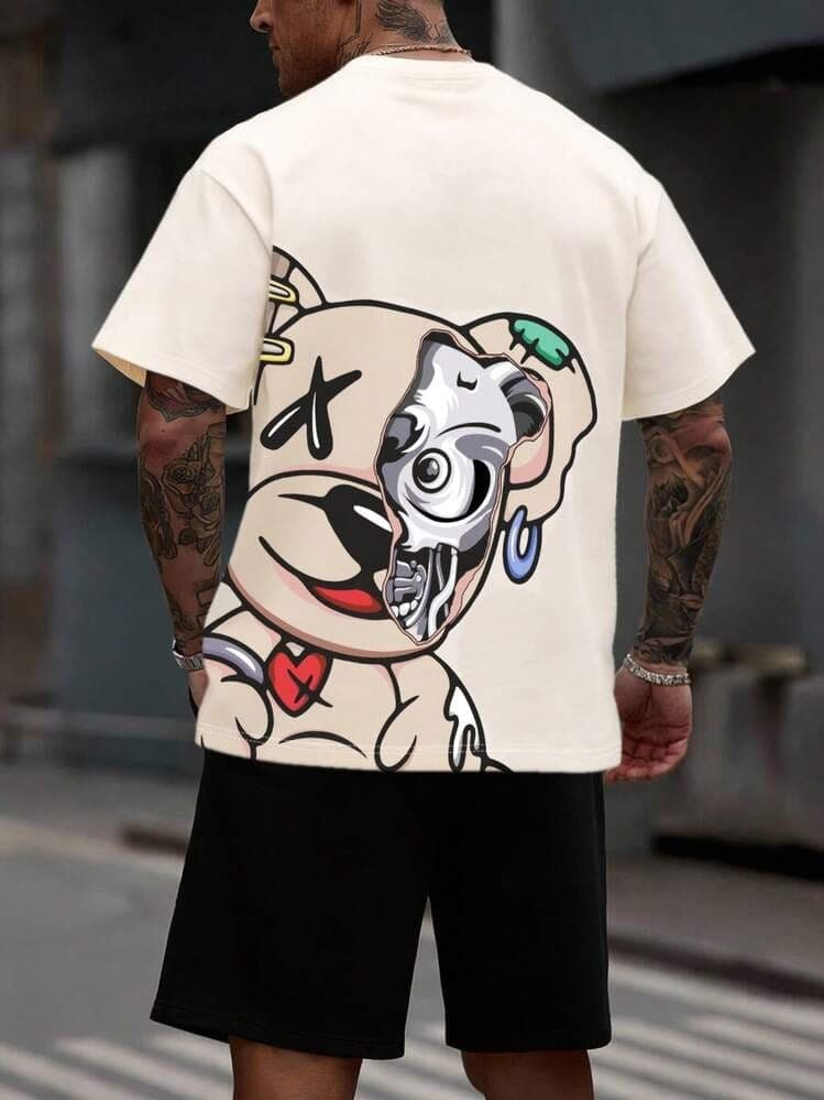 Cream Cartoon Bear Graphic T-Shirt sold by Mi Pequeño Closet - Tiendita D'Sofi