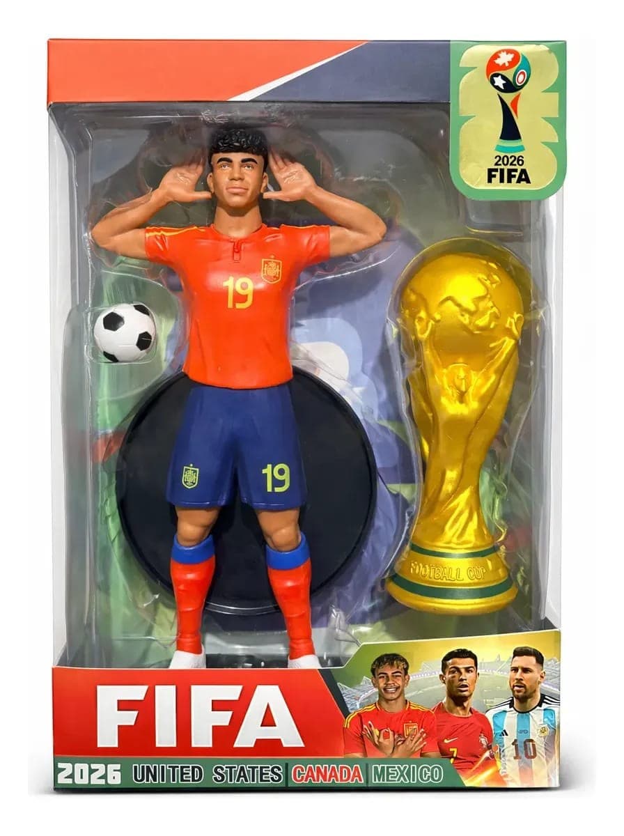 Spain No. 19 Soccer Figure & Trophy Set sold by Pamper Yourself