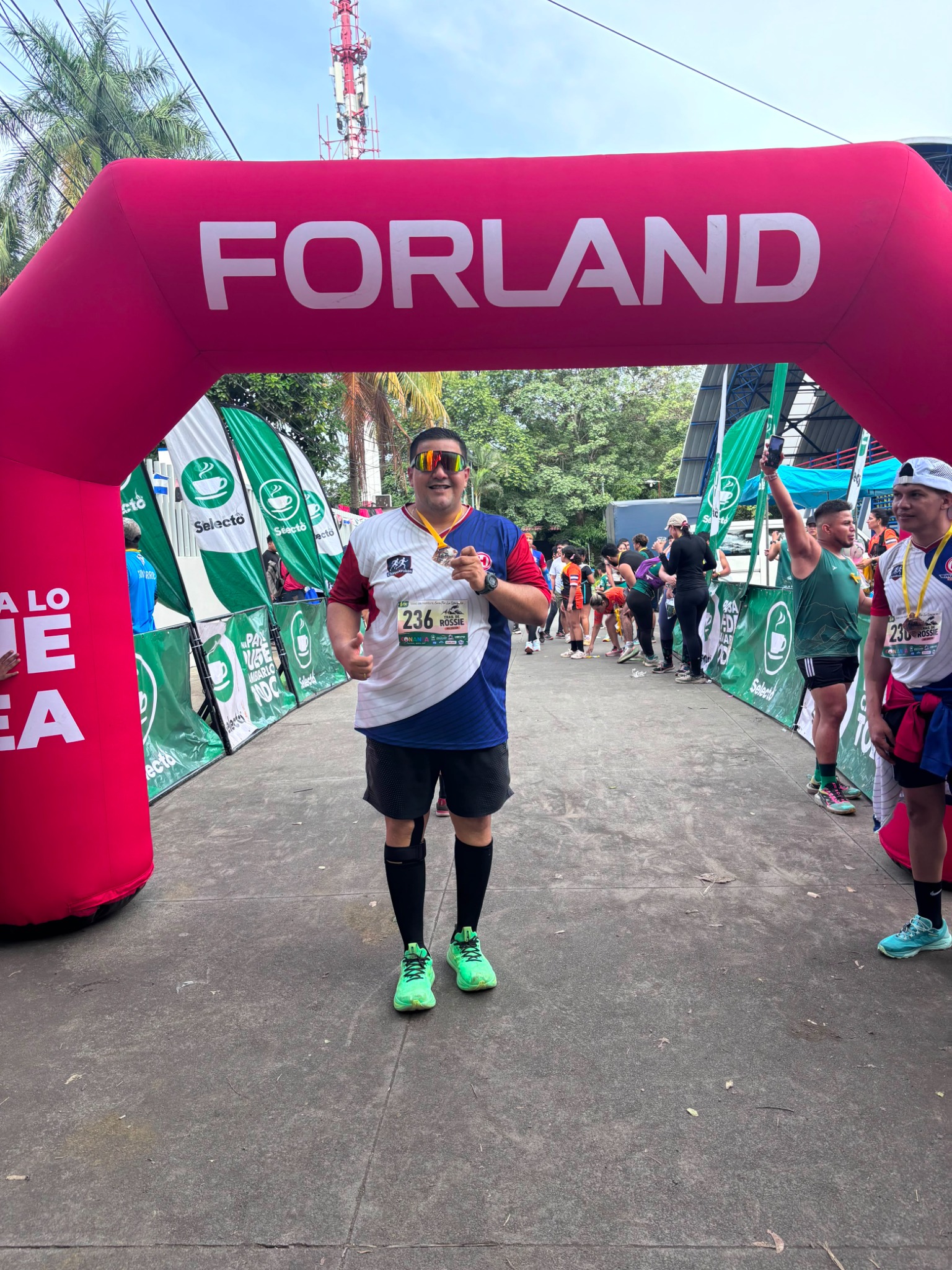 Los Chavorrukos runner after completing a race